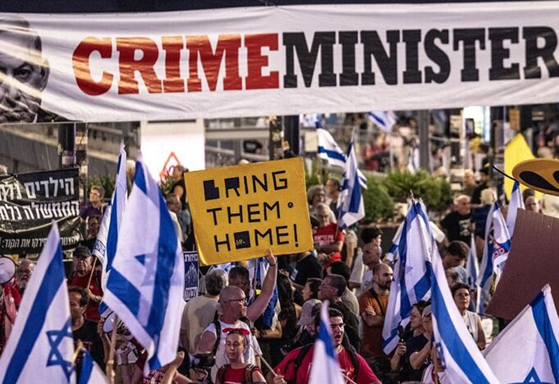 Sionist əsirlərin ailələri: Netanyahu bizi fəlakətə doğru aparır